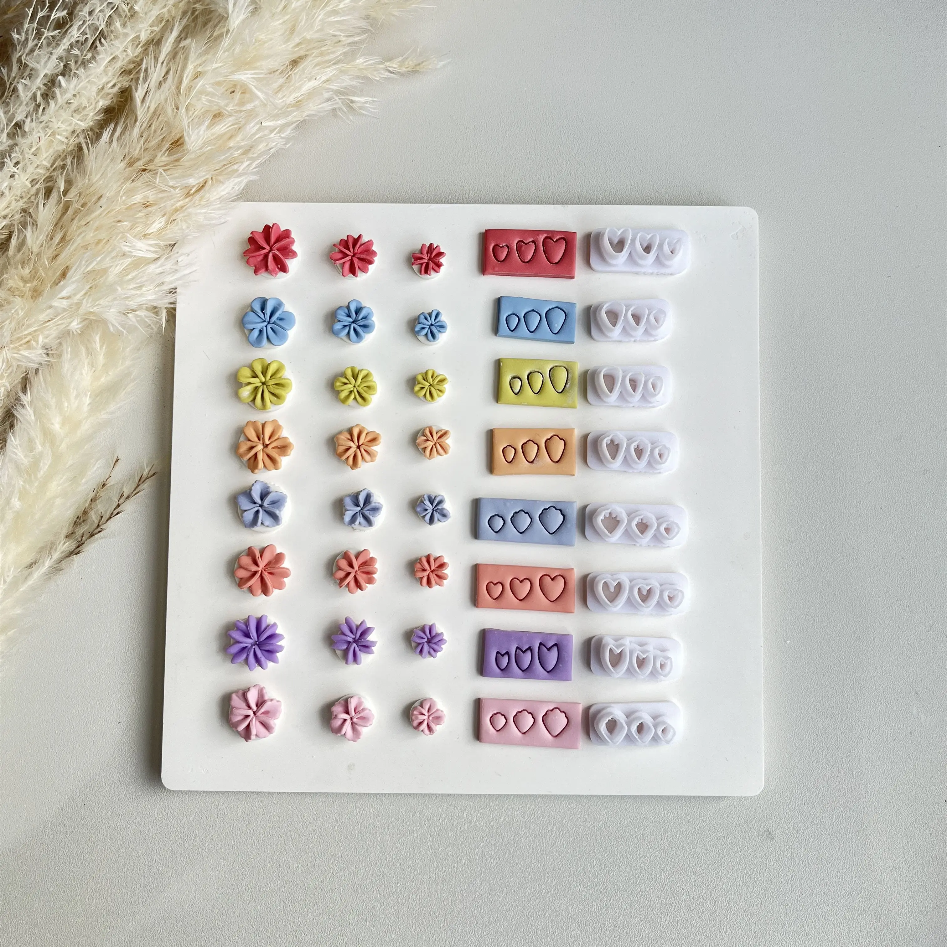 Plant flowers petal shapes of different sizes clay mold cutter with high precision DIY handmade earrings jewelry making