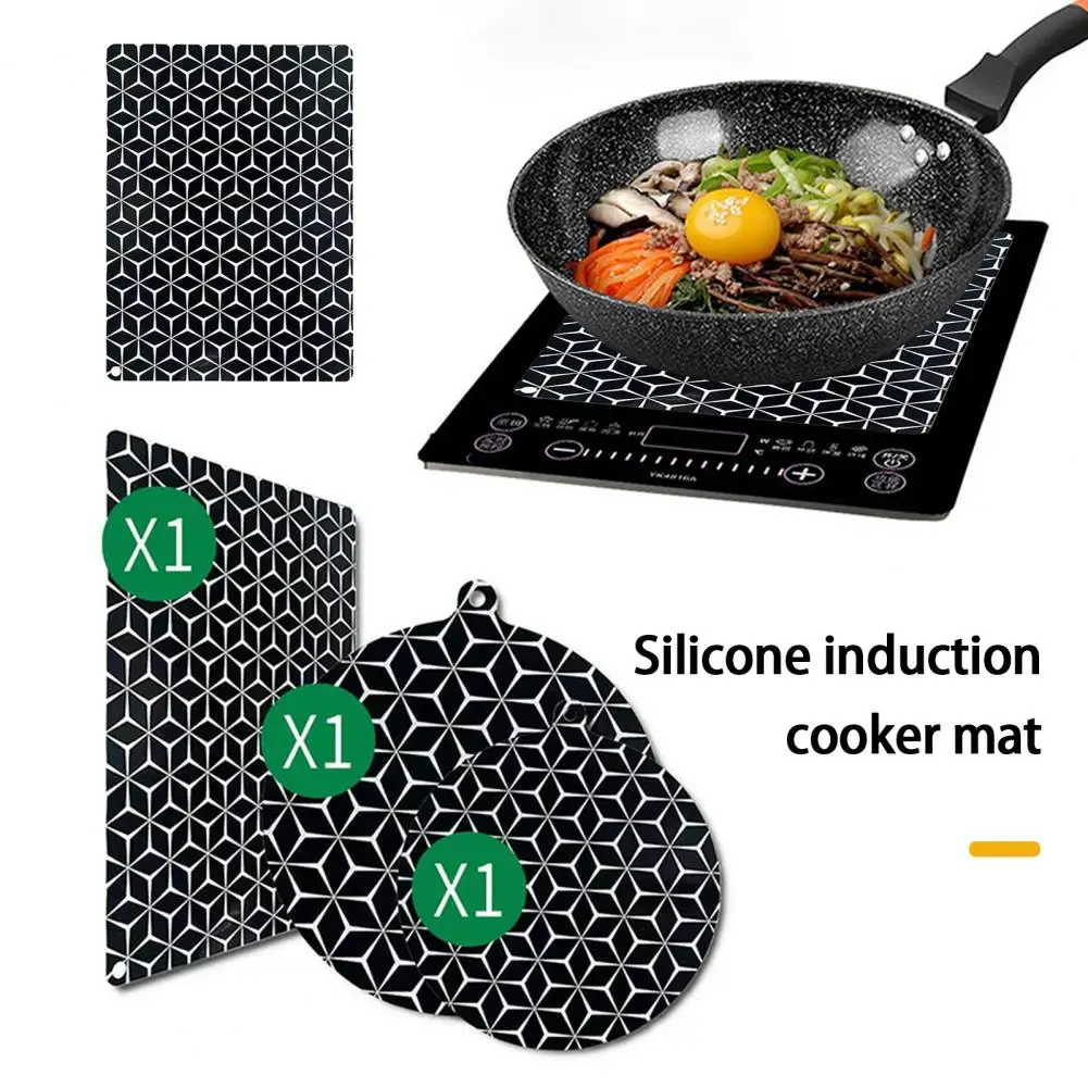Induction Hob Protector Silicone Induction Cooktop Mat Fireproof Cooktop Protector Mat Kitchen Accessories