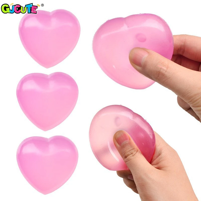 1Pc Changing Color Heart Squeeze Toy Sequins Love Fidget Toys Stress Reliever Squishy Pinch Kneading Toy Kid Party Favor 4