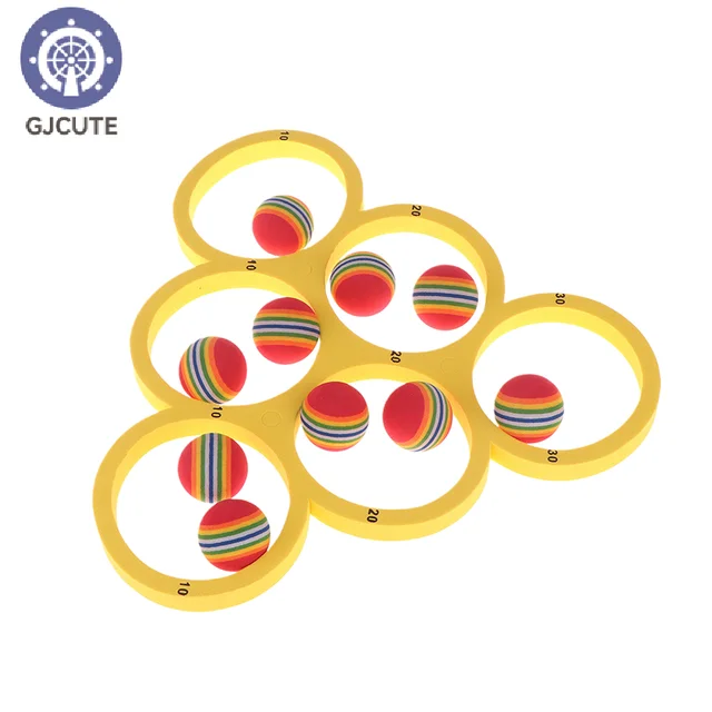 1Pcs Floating Table w/10 Balls Floating Toy Ring Throwing Game Water Sports Floating Pool Game Toys EVA Throwing Circle 5
