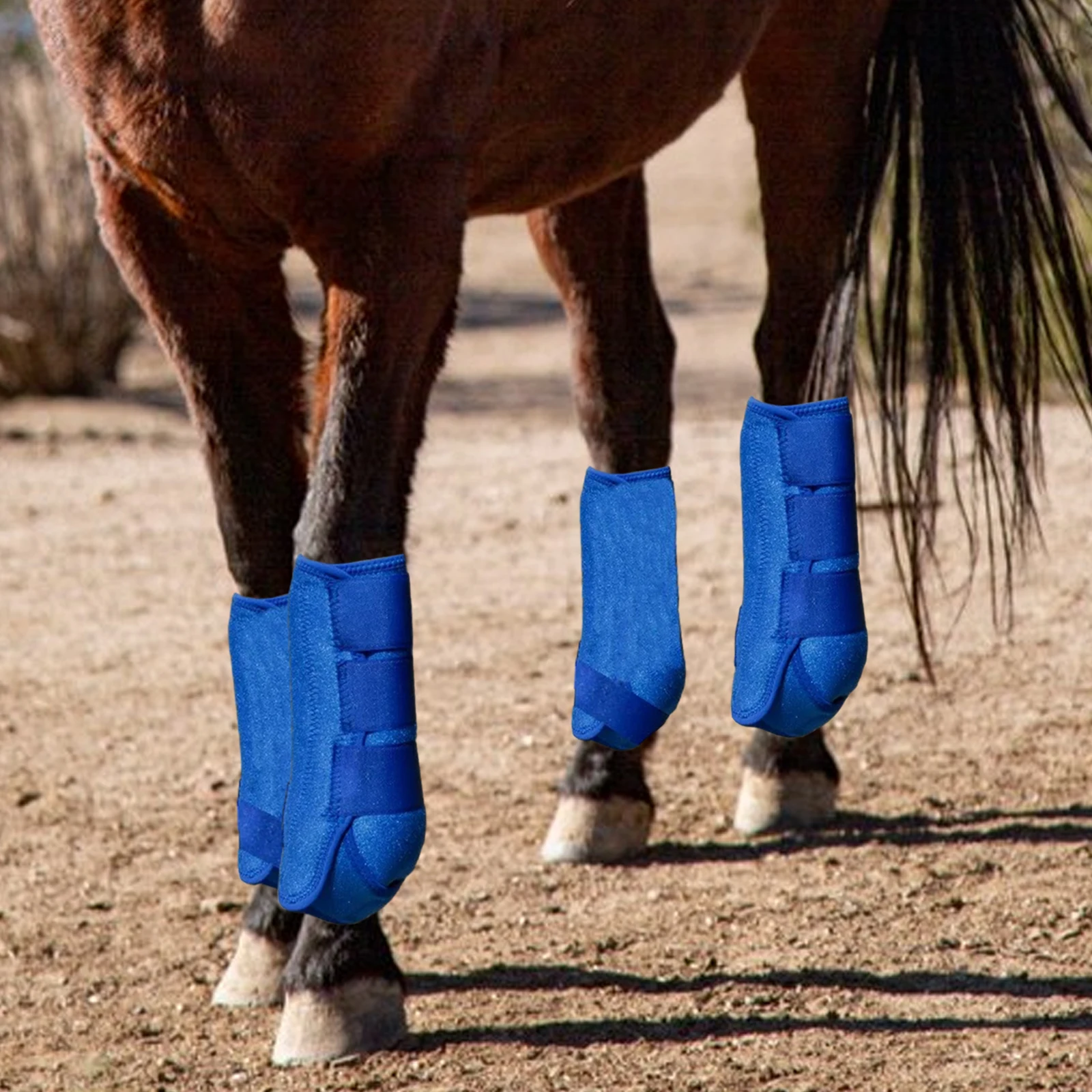 4Pcs Horse Boots Leg Guard Comfortable Portable Reusable Support Leg Protective Shock Absorbing Jumping Equipment