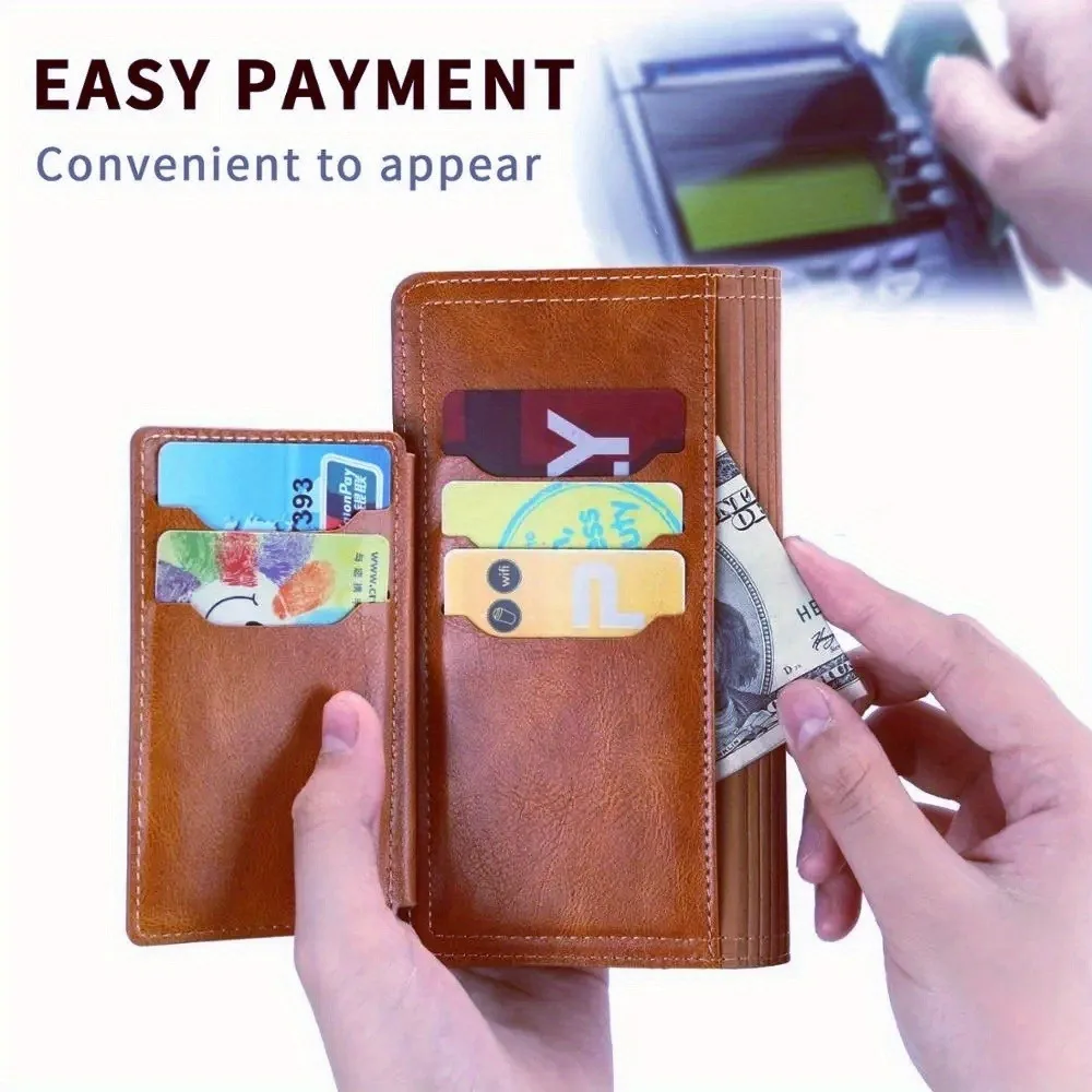 Luxury Faux Leather Zipper Wallet Stand Case Cover