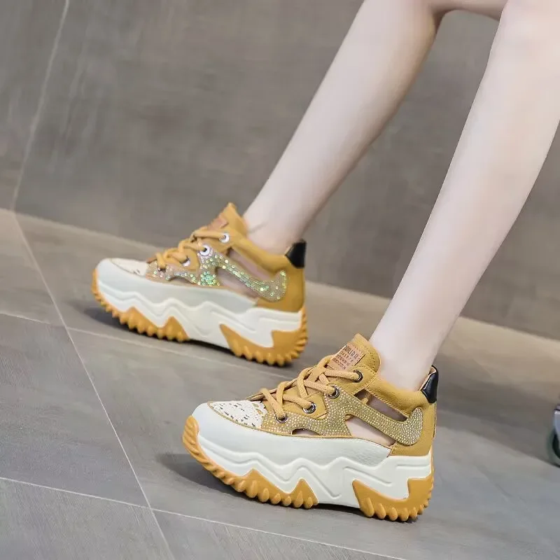 2024 New Platform Comfortable Women Sneakers Fashion Thick Bottem Casual Shoes Women Increase Vulcanize Shoes zapatos de mujer