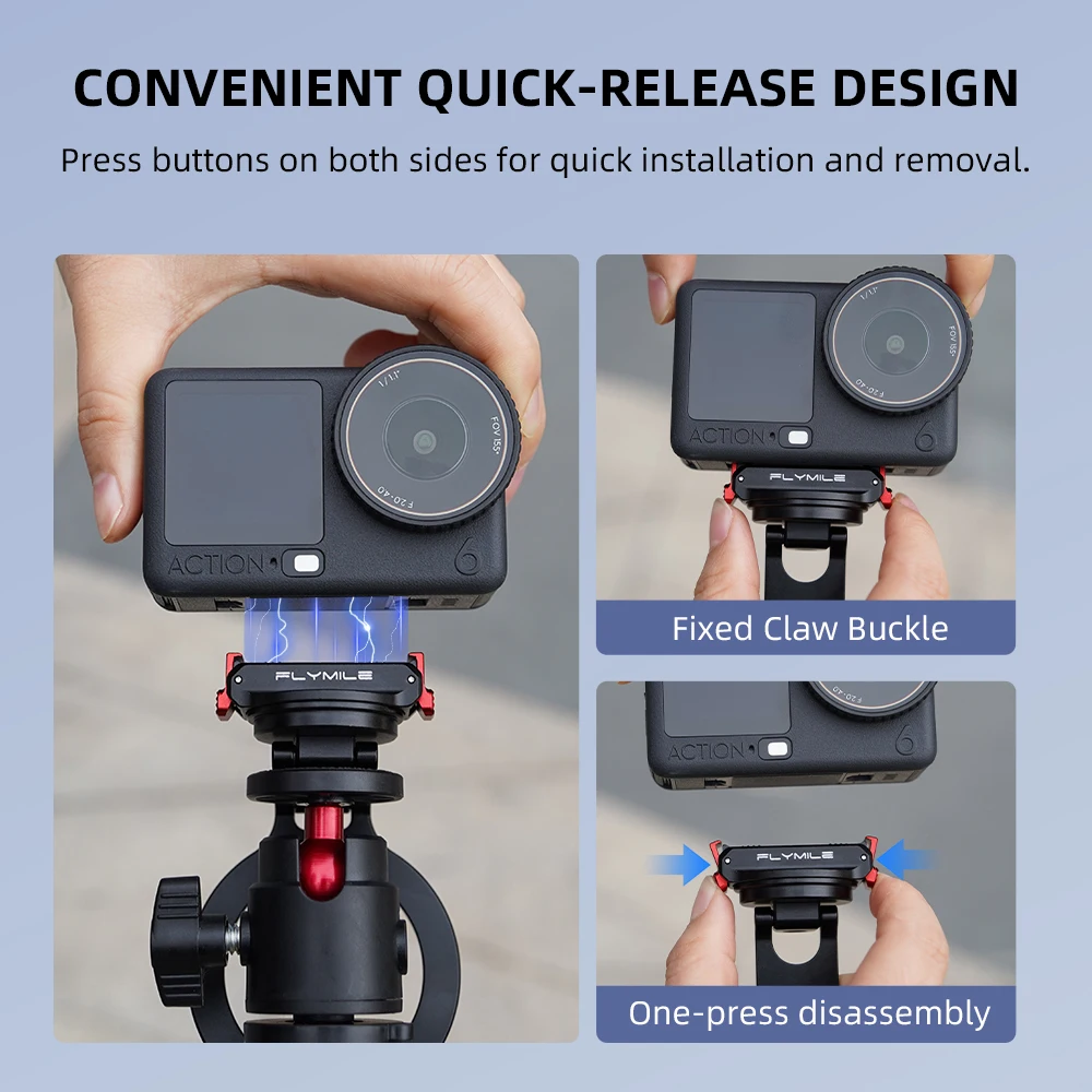 Flymile Magnethalterung, für DJI Osmo Action 6/Nano-Zubehör, Magsafe-Halterung für iPhone 17 16 15 14 13, mit 1/4 Schraubenloch – Detail 3