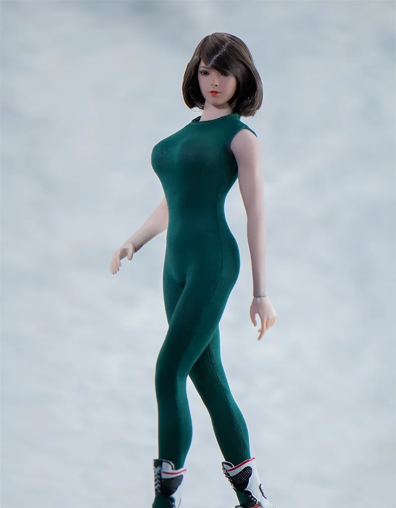 Soldier Sleeveless Tight Fitting Jumpsuit Model 1/6 Scale for 12'' Female Tbl(only Jumpsuit)