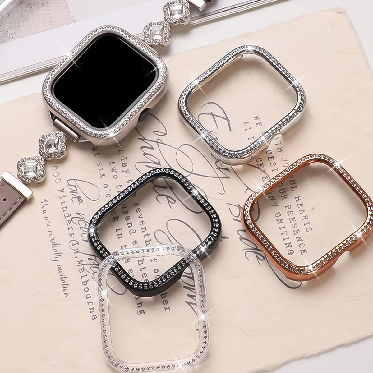 Sparkling Rhinestone Decor Protective Bumper Case