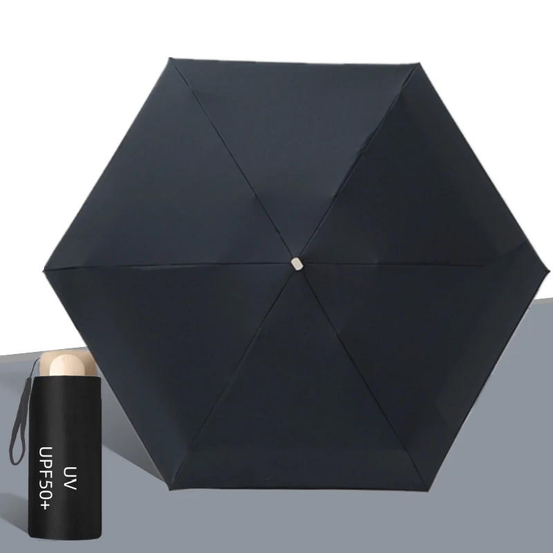 Compact UPF50+ Sun Shade & Rain Travel Umbrella with UV Protection