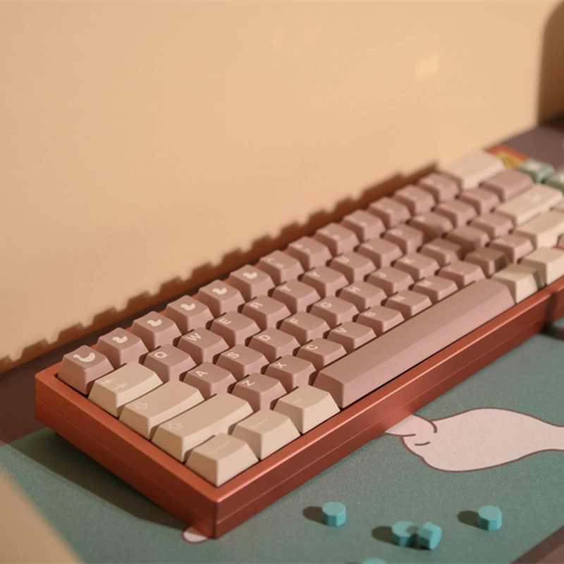 Pato Tema Keycaps Grupo Pbt Dye Subbed Perfil Cereja Keycap para Poker 65 75 Anne Gh60 Gk64 142 Chaves 142 Chaves