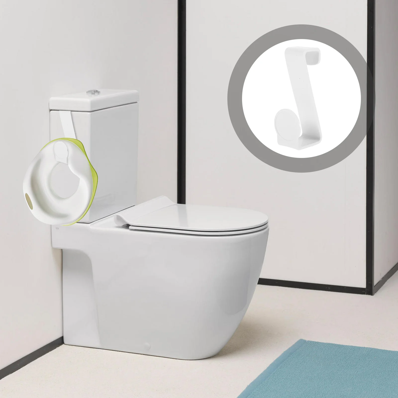 

Training Hook Toilet Seat Multifunctional Z Hangers Punch Free The Door Shaped Hooks