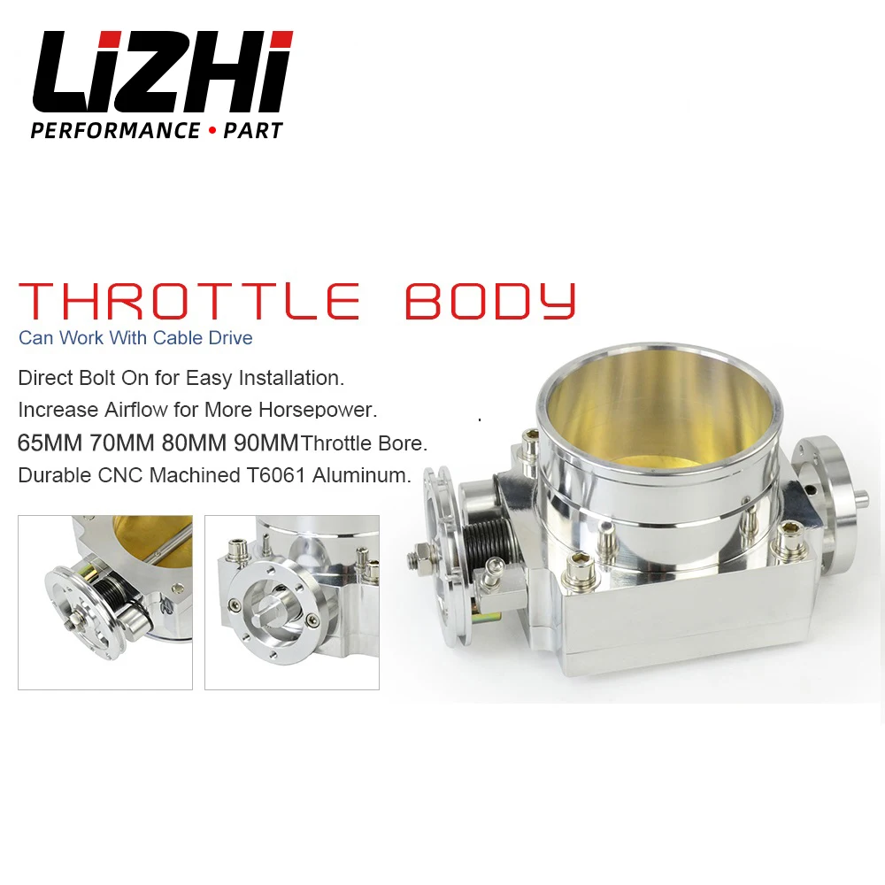65MM 70MM 80MM 90MM THROTTLE BODY PERFORMANCE INTAKE MANIFOLD BILLET ALUMINUM HIGH FLOW