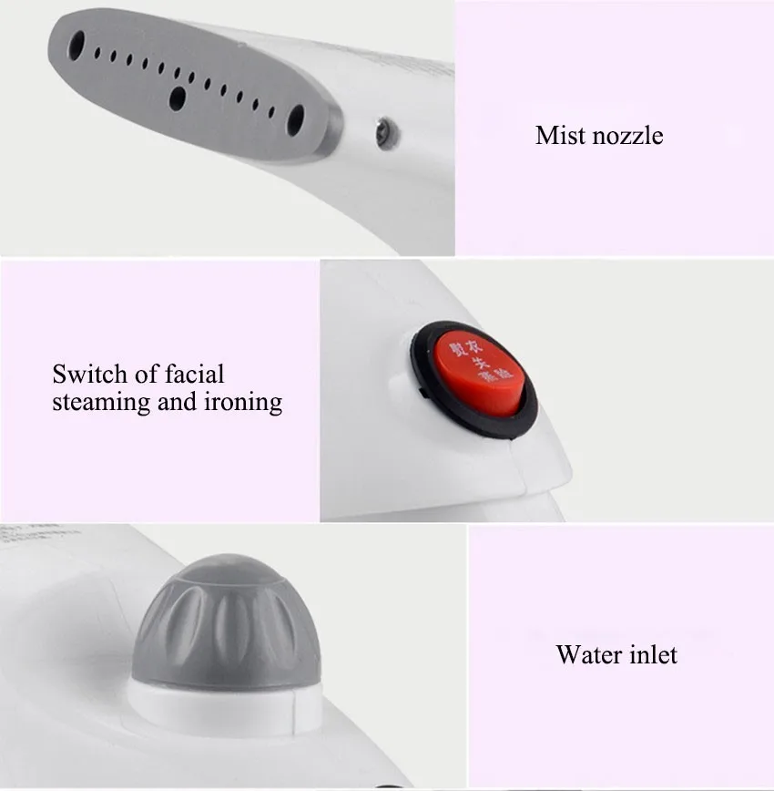 Description Picture 6 of item800w power household portable steaming ironer garment steamer facial steaming cleaner ironing clothes 0.2L tank