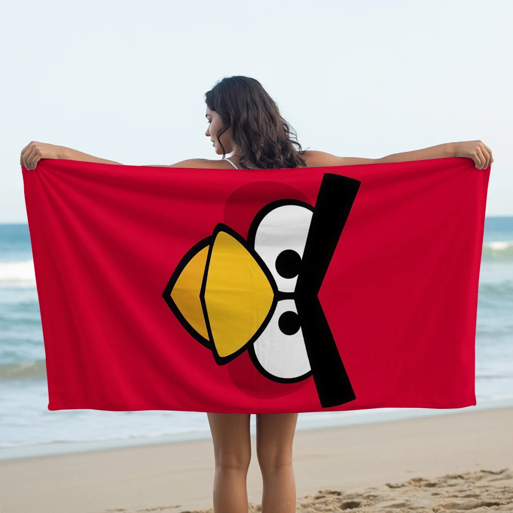 Angry Bird 마이크로 화이버 비치 타월 빠른 건조 모래 없는 대형 부드러운 흡수성 목욕 타월 수영장 여행 체육관용