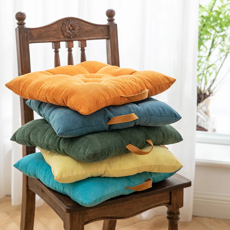 

Новая простая однотонная утолщенная Подушка для стула, домашний обеденный стол и Подушка для стула, Студенческая подушка, квадратная подушка для стула