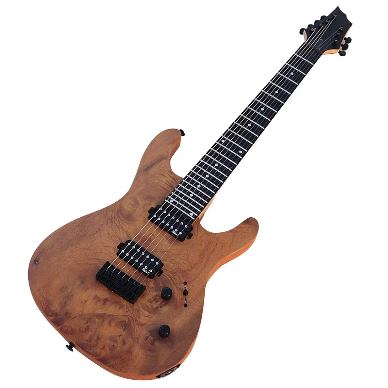 7 String 39 Inch 24 Frets Electric Guitar Natural Color Korea-made Pickup acoustic electric guitar