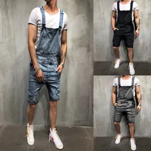 

Mens Jeans Fashionable Overalls Men's Suspenders Denim Holes Shorts Popular Work Clothes Boyfriend Jeans for Men