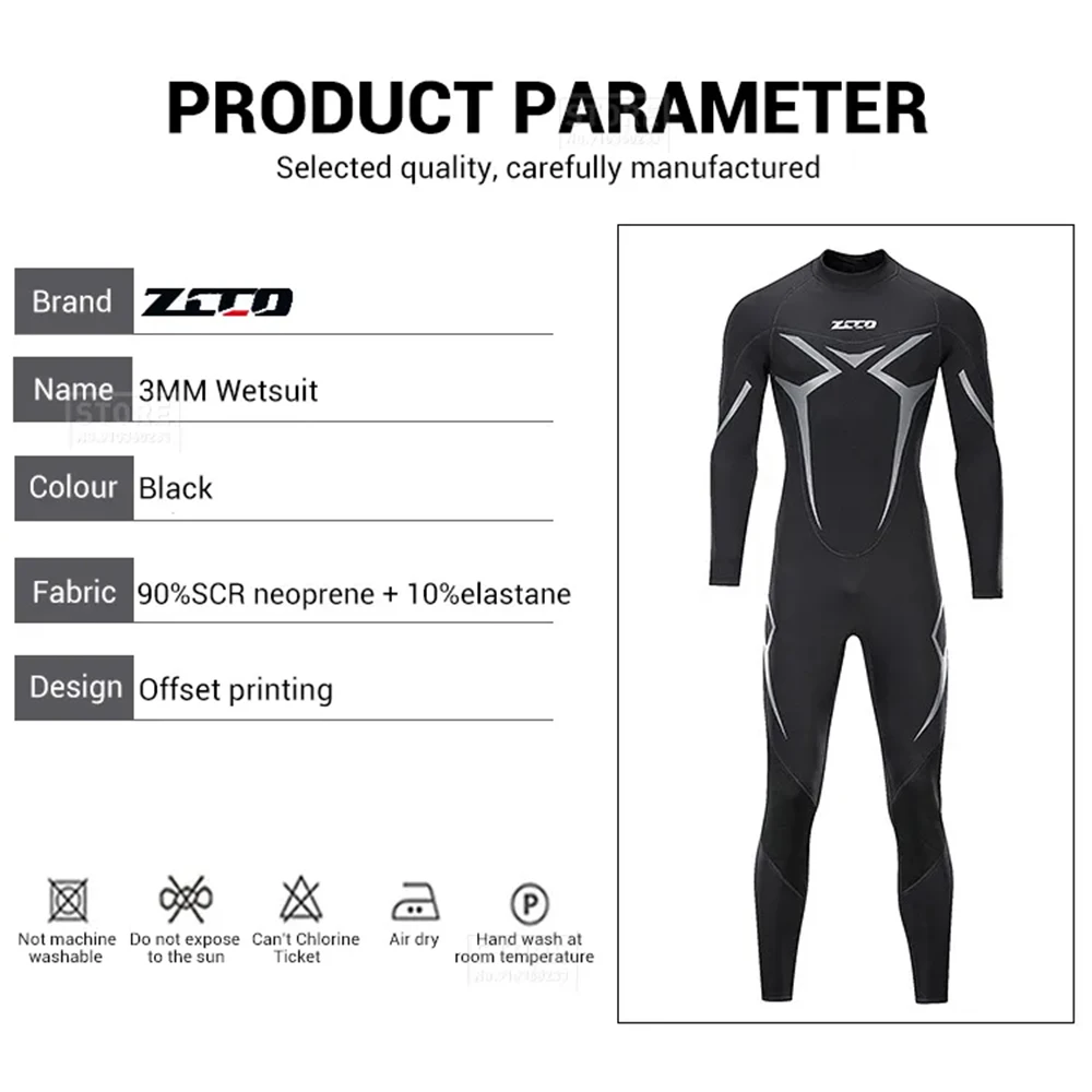 ZCCO Wetsuits Men's Women's 3mm Premium Neoprene Full Sleeve Dive Skin For Spearfishing,Snorkeling, Surfing,Canoeing,Scuba Diving diving suits