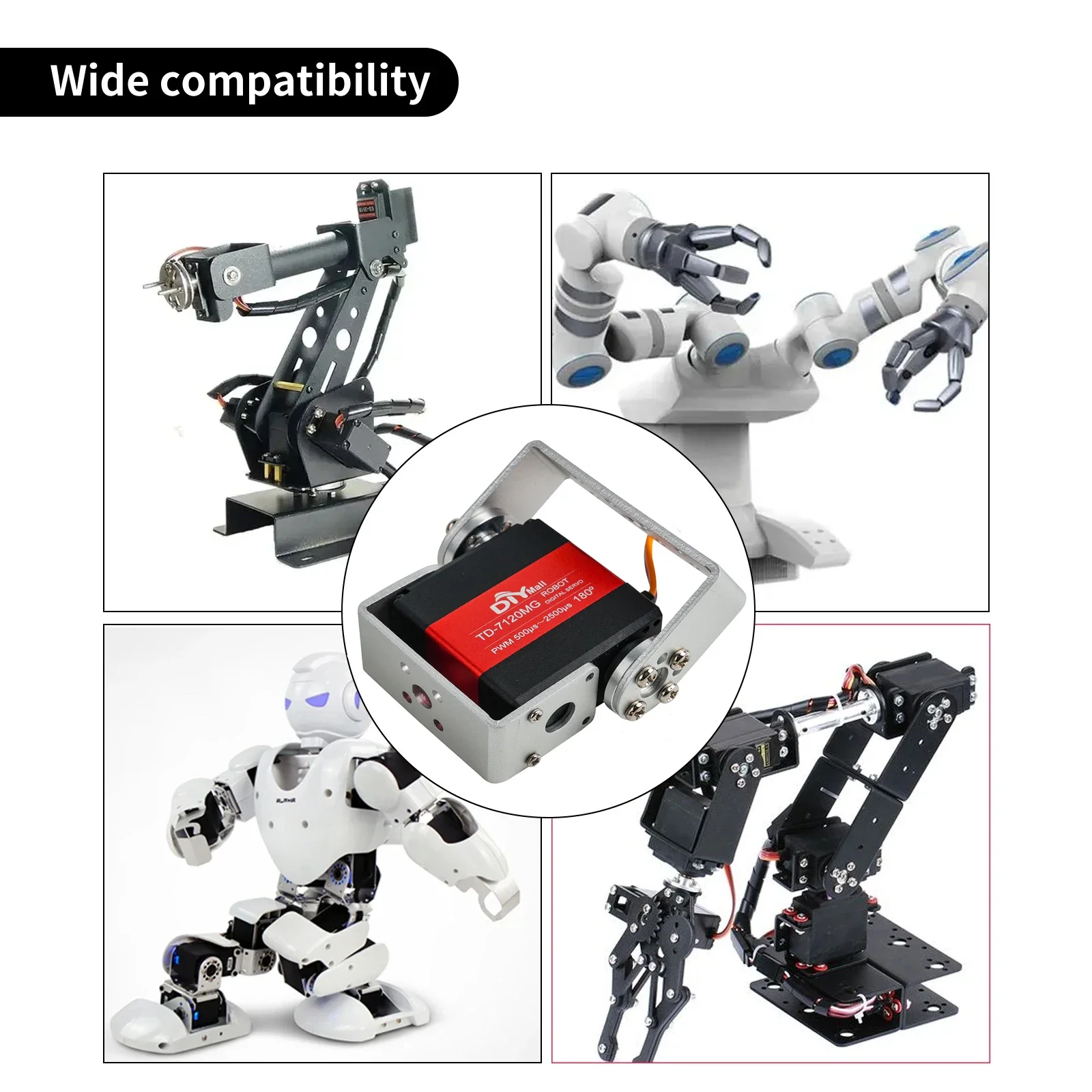 デジタルサーボモーター,ダブルシャフト,金属製ip66取り付けブラケット