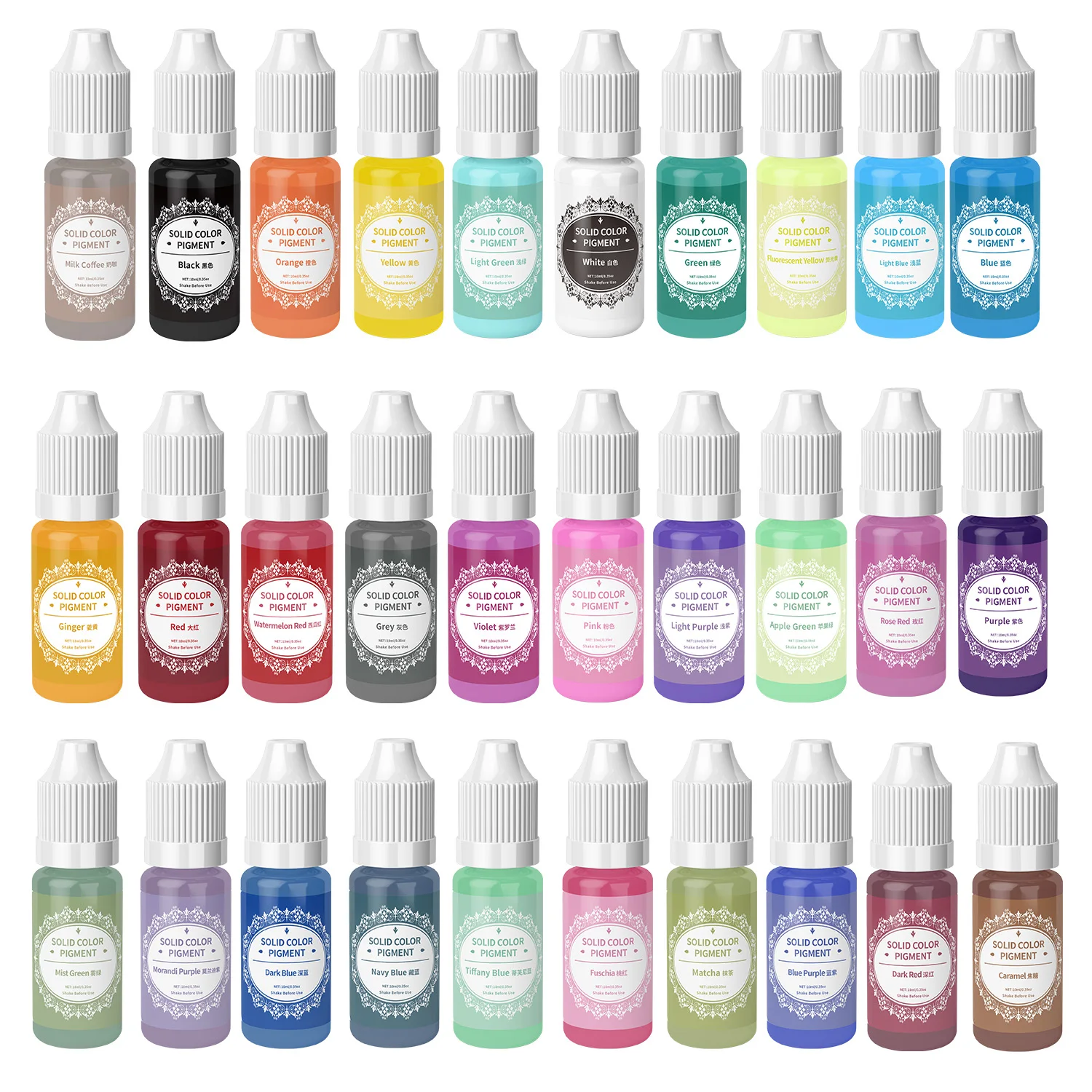 10ml/Bottle Solid Color Epoxy Resin Pigments Liquid Colorant Dye Epoxy Resin Dye DIY Art Jewelry Making Supplies Pigments