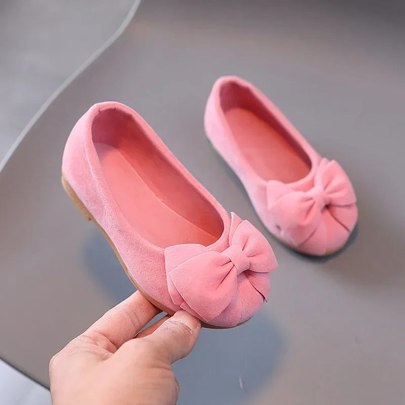 Leather Ballet Flats for Girls Soft Bottom Kids Dance Loafers
