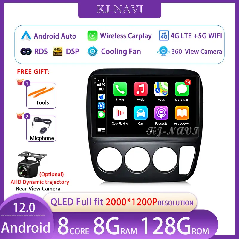 

9'' Android 12 For Honda CR-V CRV 1995 - 2001 Right Hand Drive Car Radio Multimedia Video Player Navigation GPS No 2Din DSP DVD