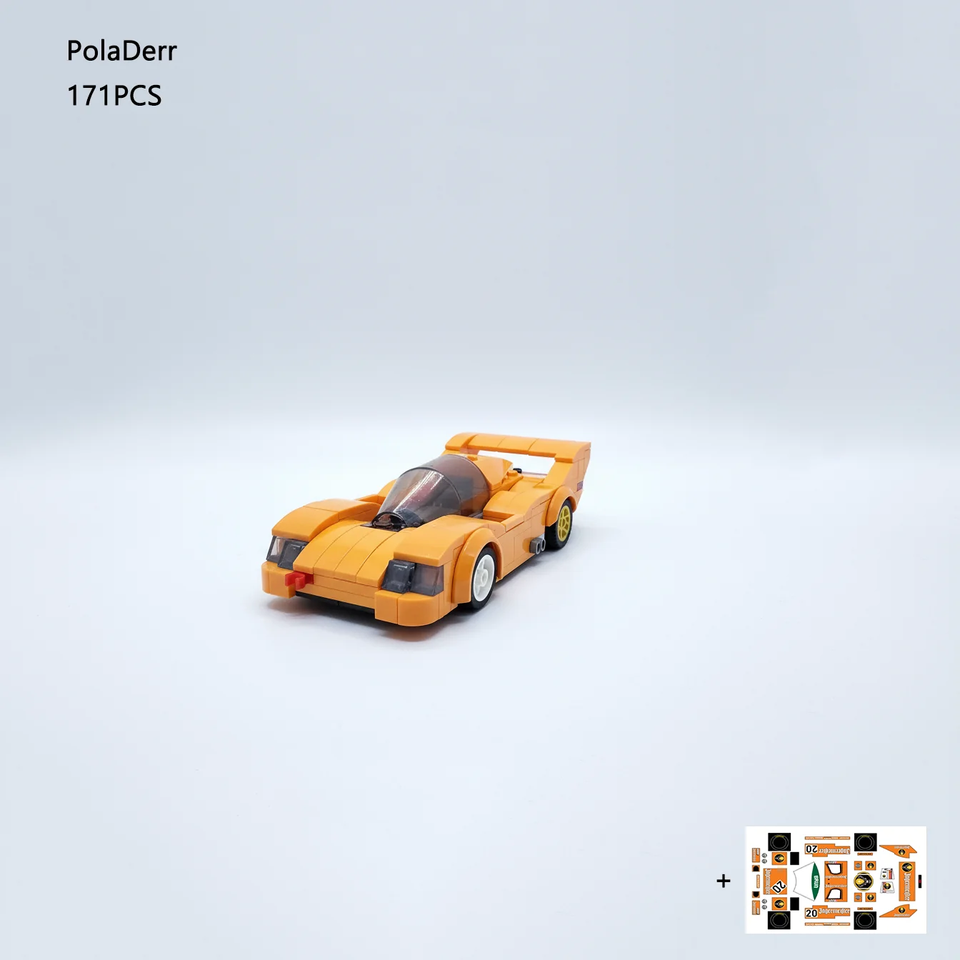 Poladeer 171 Stück MOC 936 Nürburgring 1985 # 20-Gruppe C Championship Rennwagen Bausteine Montage Lernspielzeug Modell Geschenk