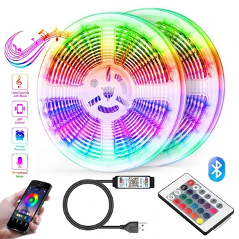 LED 방 조명 장식 얼음 조명, 컬러 3535 RGB LED 스트립 조명, TV 백라이트, 5V USB 테이프, 크리스마스 LED, 5m, 10m, 20m, 30m
