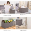 Fabric Folding Storage Box Large Capacity Home Cloth Underwear Sock Organizer Kid Toy Storage Organizer With Lid Storage Basket 5
