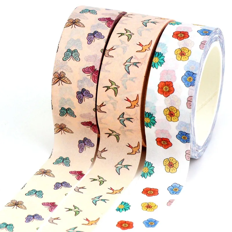 NEW 1PC 10M Decorative Cute Neutral & Beige Leaves Washi Tape Set for Planner Scrapbooking Masking Tape Stationery Supplies 3