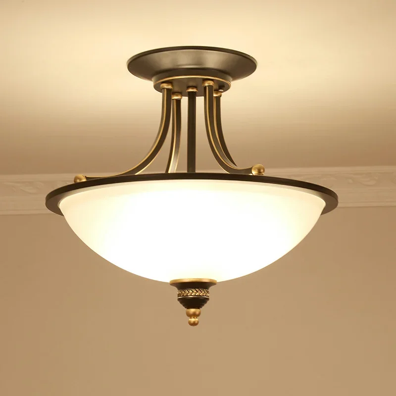 

Retro nordic ceiling lights Vintage E27 glass led lamp Holder American Style Balcony Aisle Light Home balcony light