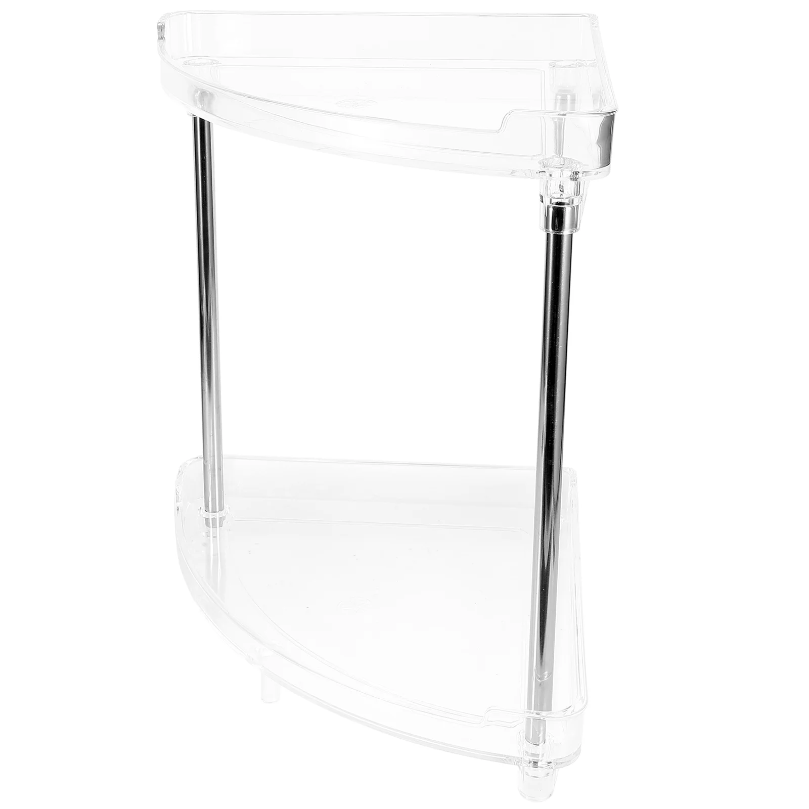 

Dressing Table Corner Shelf Stainless Steel 2-tier Cabinet Organizer Countertop Cosmetics Holder