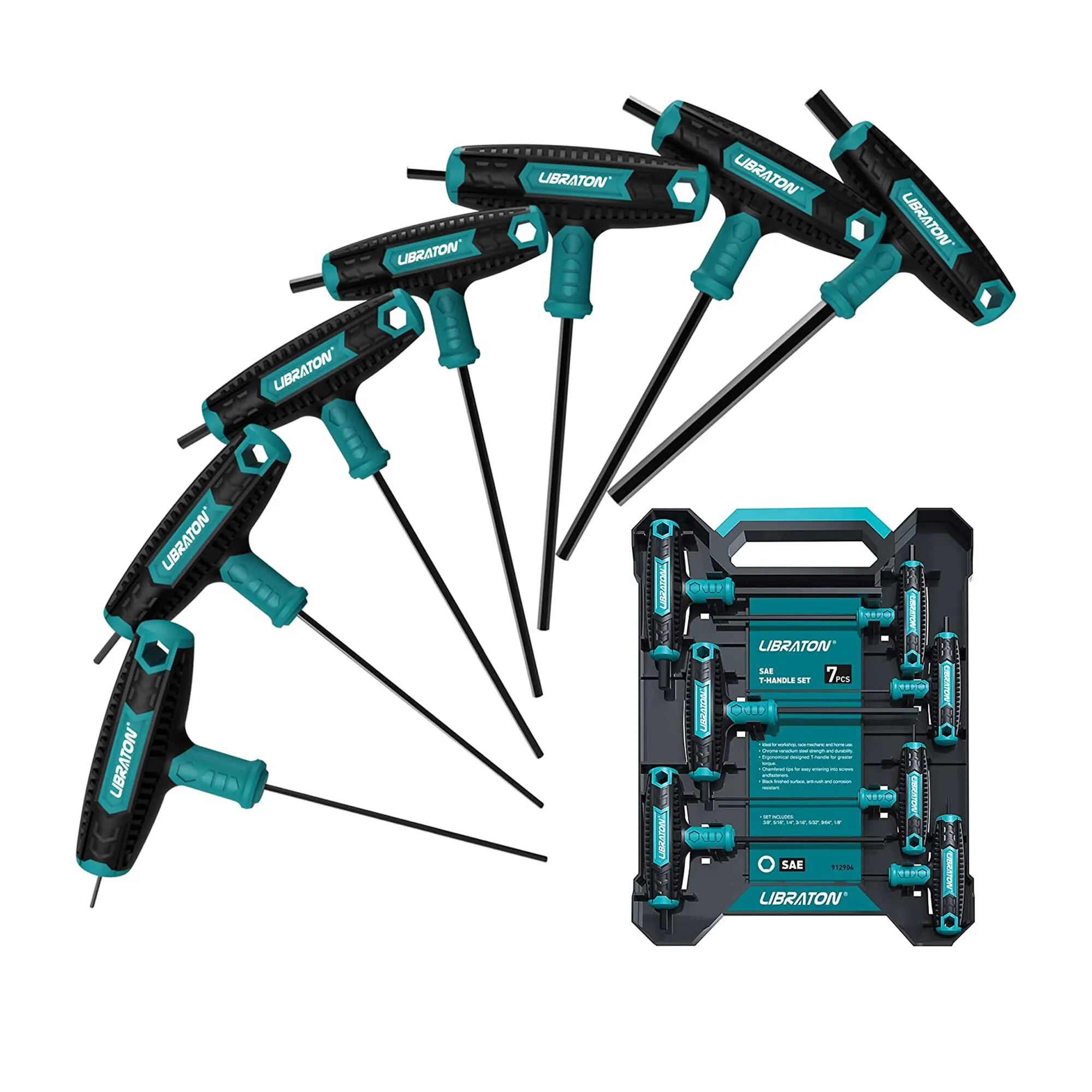 Set Chiavi Esagonali Set Di 8 Chiavi A Brugola Pieghevoli In Acciaio - Misure Metriche, Non Magnetiche, Di Alta Qualità, Pratica Custodia Brugola 8 Mm Prezzo - Foto 4