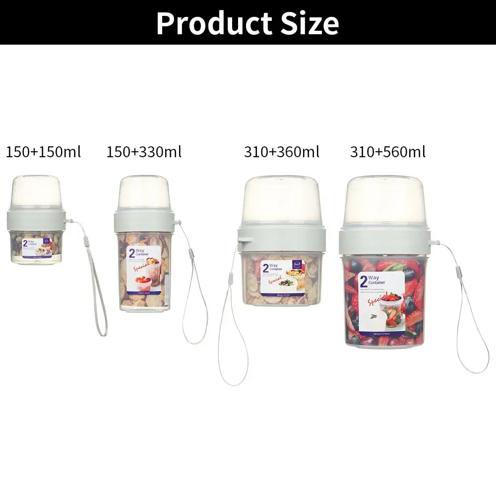 Food Storage Container Fresh-keeping Food Container Salad Yogurt Box Container For Cereals Double-layered Portable Travel Storage Jars Kitchen Storage Box Kitchen Accessor Storage Box Rice Storage Box Egg Storage Container Food Storage Can Food Storage Pots Seasoning Storage Container Pickle Storage Container