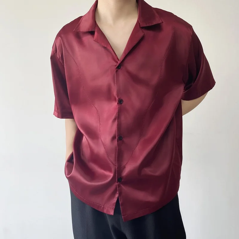strapless open back dress Men's Fuchsia Satin Shirt and Tie Set Daniel Ellissa 3012NP2 main image 1