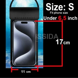Universal Waterproof Phone Pouch and Case (Black S)