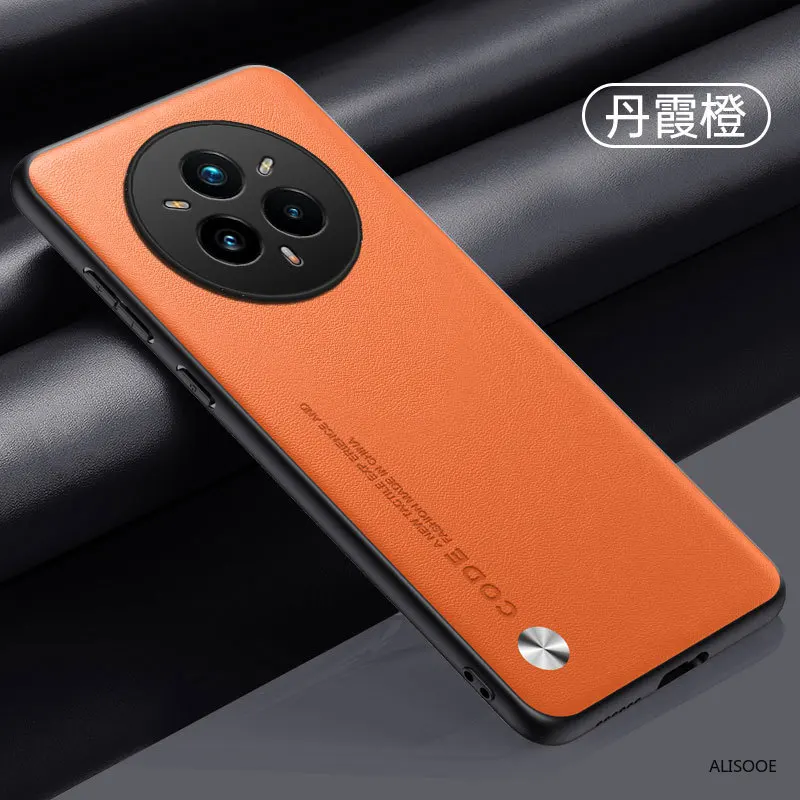 Luxury Plain Leather Protective Phone Case - Premium Cover