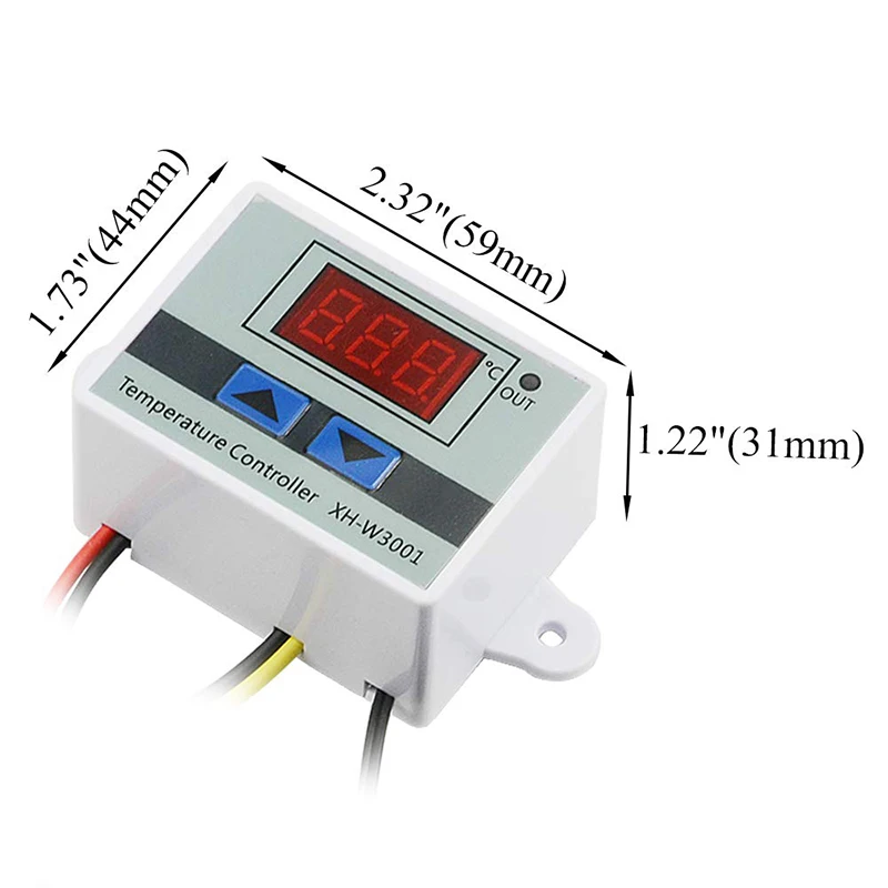 Digital LED Controlador de Temperatura, 110V, 220V, AC, XH-W3001, Refrigeração, Aquecimento Interruptor, NTC Sensor, Termostato