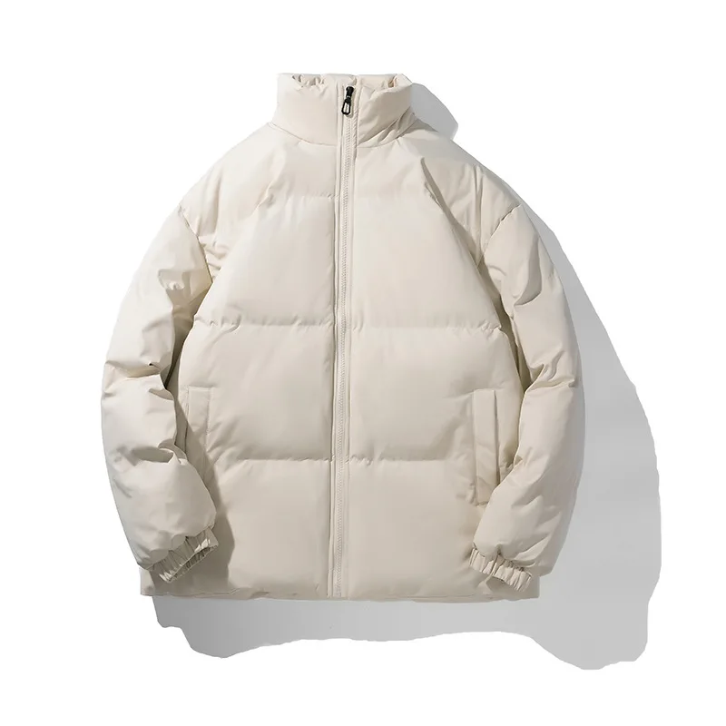 Winter Jacket Men Parkas Thicken Warm Coat Mens Stand Collar Solid Color Casual Parka Women Fashion New Streetwear 5XL