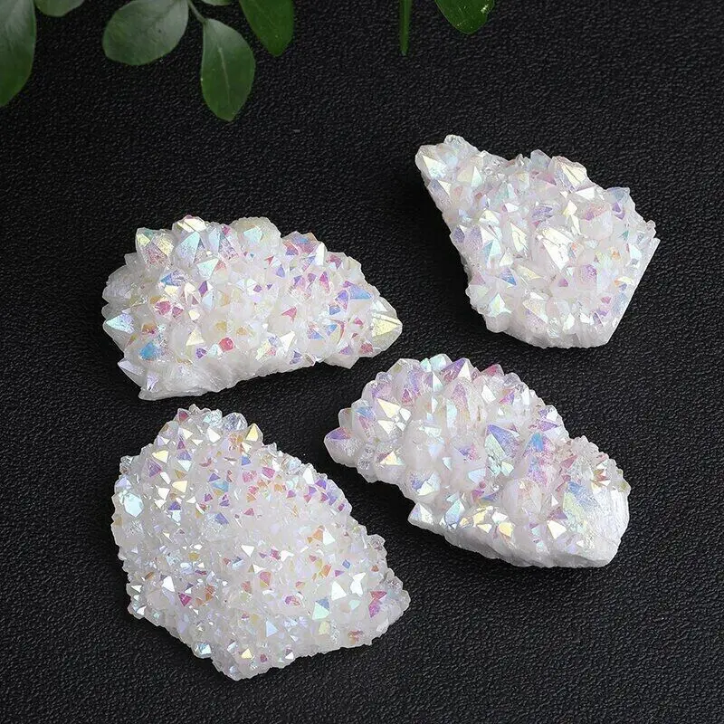 

Beautiful Angel Aura Quartz Cluster Healing Crystal Rocks Collection Decoration 100-110g