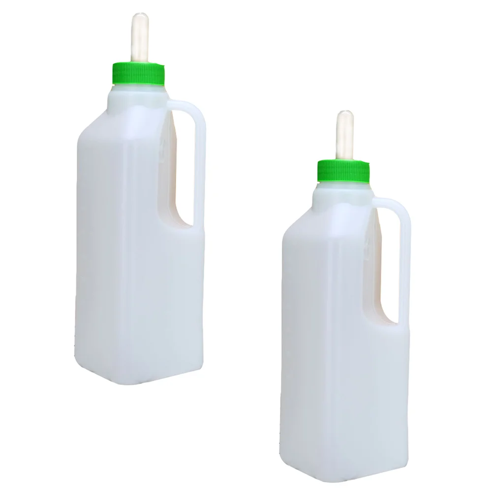 

2 Pcs Animal Lamb Feeding Bottle Calf Bottles Pvc Plastic Nursing for Livestock