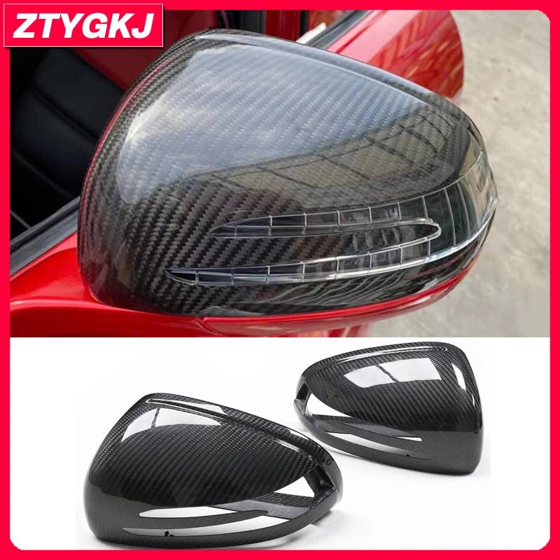 

2 PCS Replacement Type Carbon Fiber Material Rearview Mirror Covers For Mercedes Benz AMG GT SLS SLK SLC W197 W172
