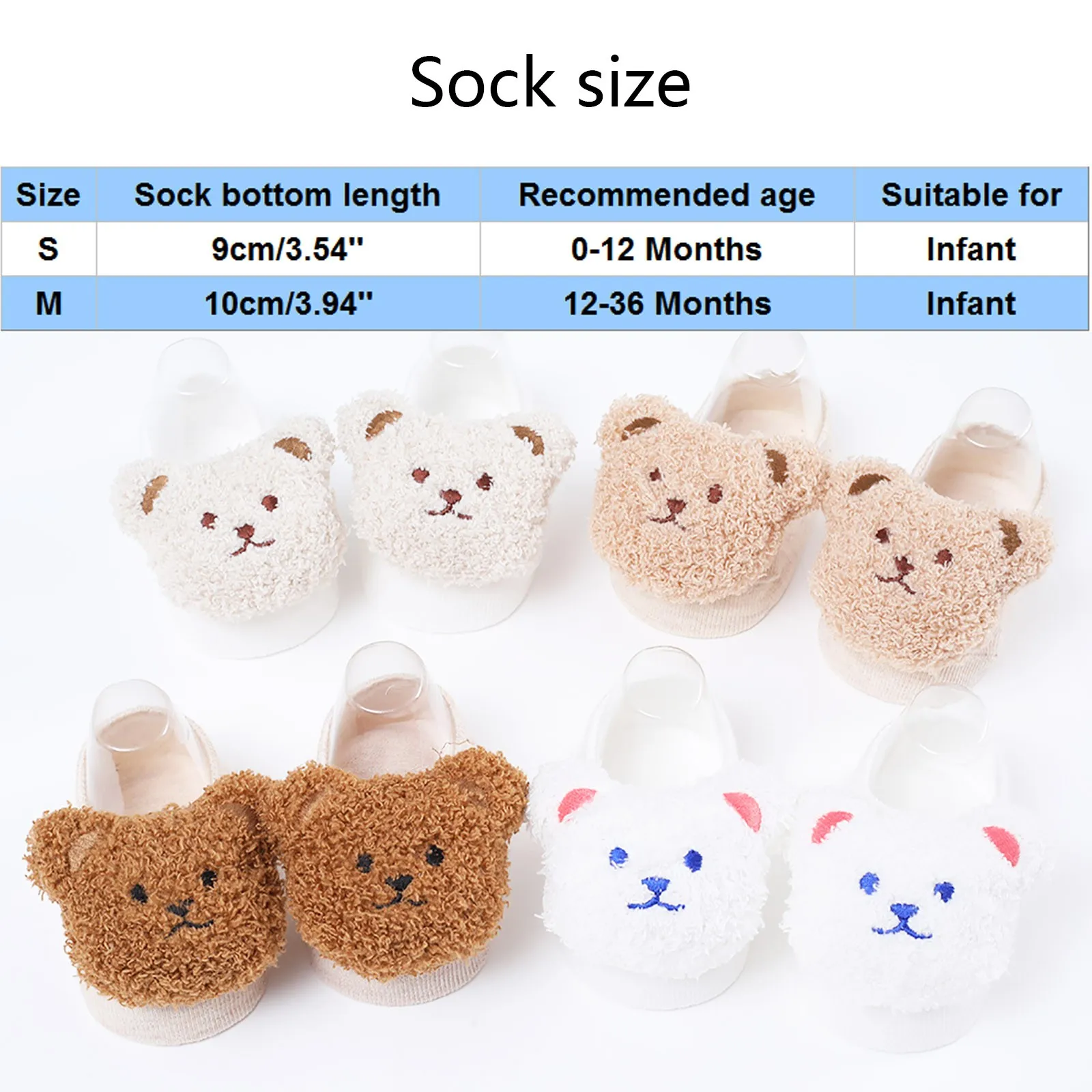 Girl Add on Items Children Kids Socks Soft Bottom Toddler Shoes Socks Princess Floor Long Children's Age 3