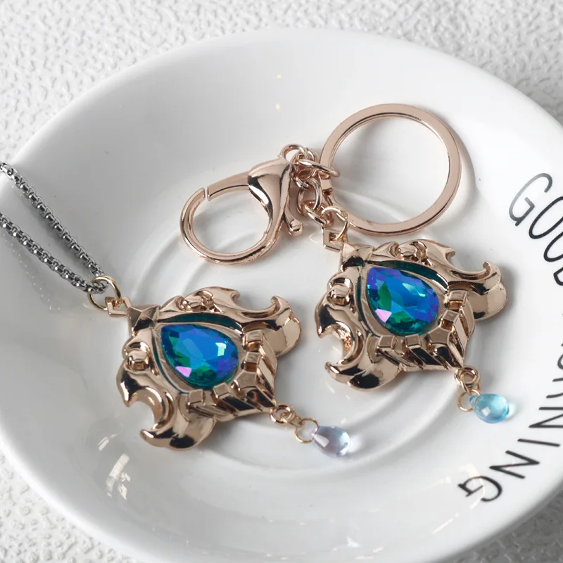 Keychain Pendant Cosplay Necklace Wendy Feather Servant Alloy Gem Keychain Necklace Arecino Gem Necklace Keychain Birthday Gift for Boys and Girls Accessories