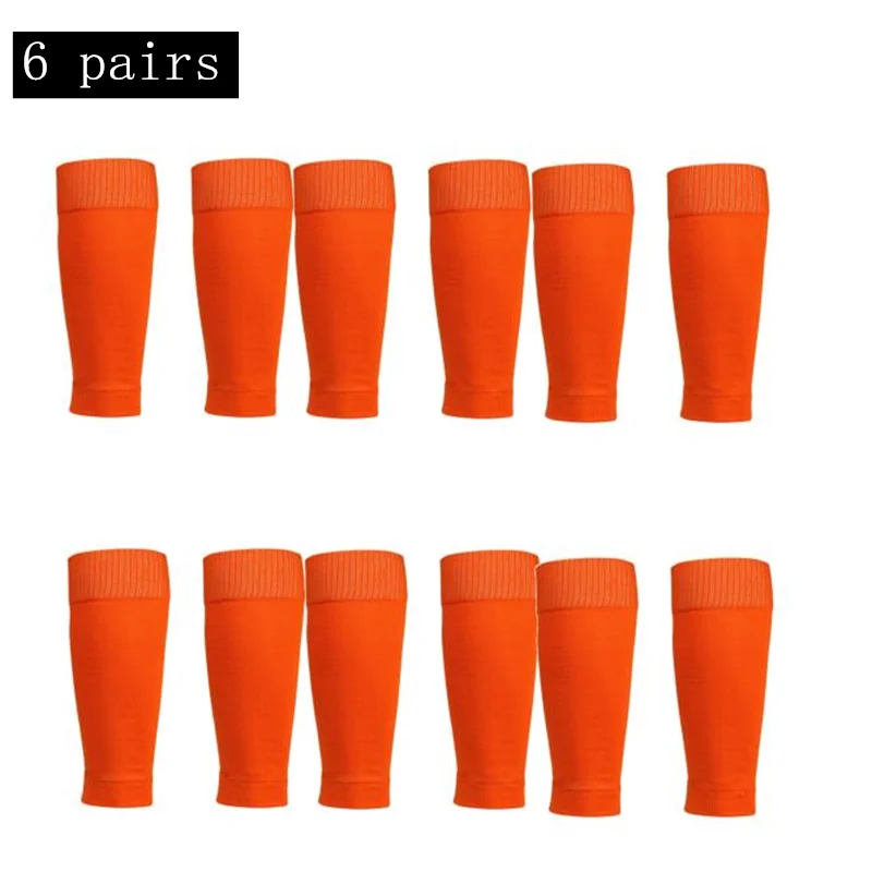 6 Pairs Performance Grip Football Socks with Shin Covers