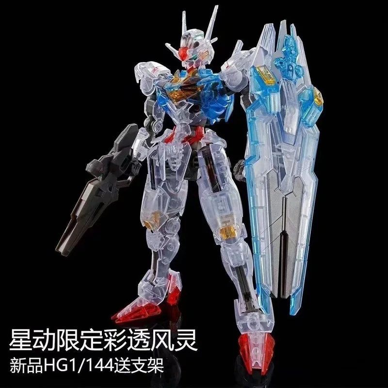 1/144 New Anime Mobile Suit Gundam La Strega Di Mercury Hg Xvx-016 Trasparente Gundam Modello Di Assemblaggio Aereo Action Toy Figures