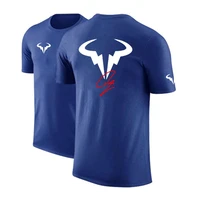 Rafael Nadal joueur de tennis hommes marque coton haute qualité impression ordinaire à manches courtes T-Shirt couleur unie décontracté hauts 4