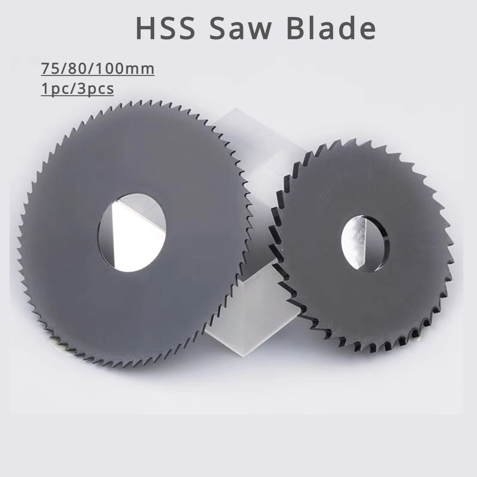 

75/80/100mm 1/3pcs HSS Circular Saw Blade Disc Nitride Coat Milling Cutter High Speed Steel Wood Aluminum Metal Cutting