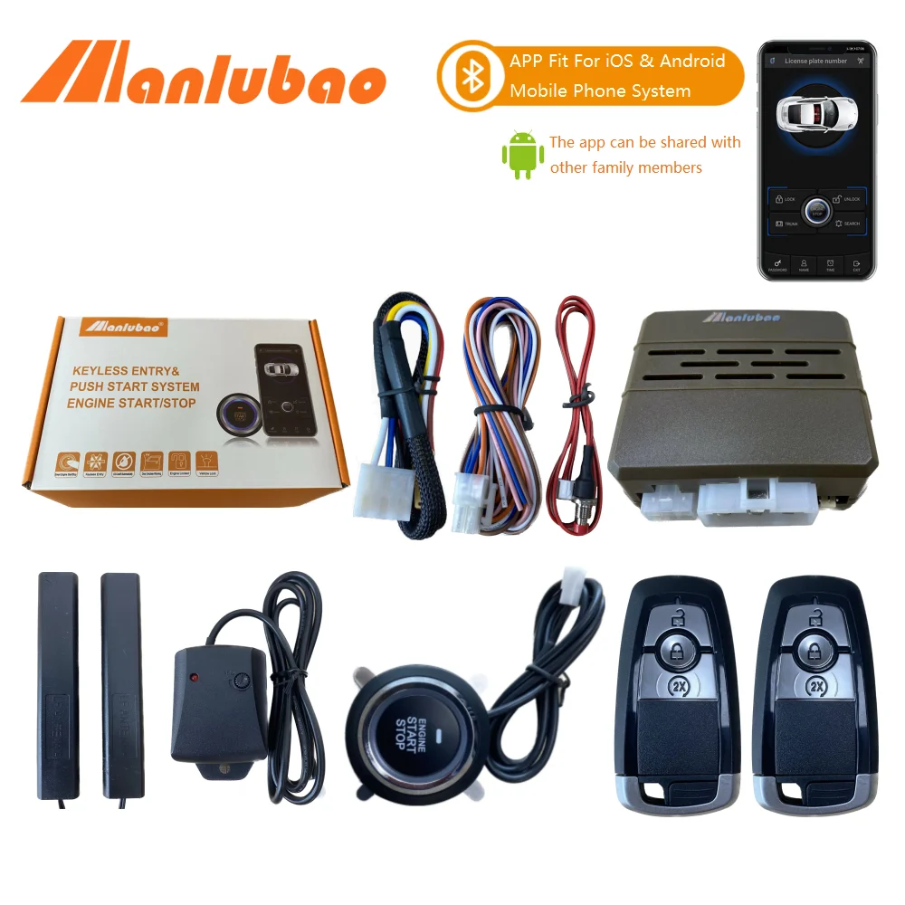 Manlubao E K2 Bluetooth APP Control Universal 12v Auto Keyless Entry