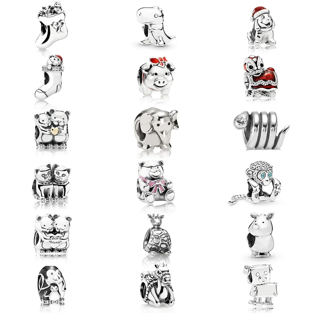 

High-quality 925 Sterling Silver Lovely And Charming Animal Series Beading Make Your Bracelet Become The Original Lady's Jew