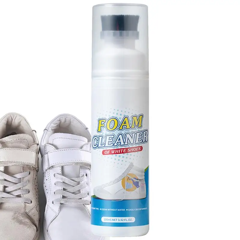 100ml Sneaker Cleaner Foam Cleaner for White Shoes, Boots, Canvas Cleaning Stain Remover Spray Removes Dirt Grime and Yellow 5