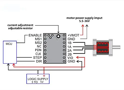 Description Picture 6 of item3D Printer TMC2208 Stepper Motor Driver V1.2 Stepper Driver Module with Heat Sink Screwdriver for 3D Printer Controller